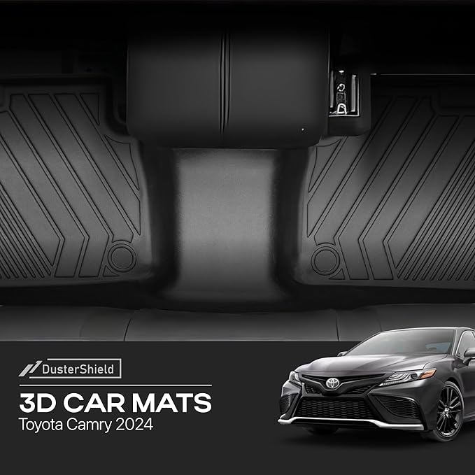 Compatible with Toyota Camry 2024 2025 – Custom Fit Floor Mats, 2-Row All-Weather TPE Car Mats Full Set – Waterproof, Odorless, Non-Slip, Easy to Clean, Durable Automotive Liners