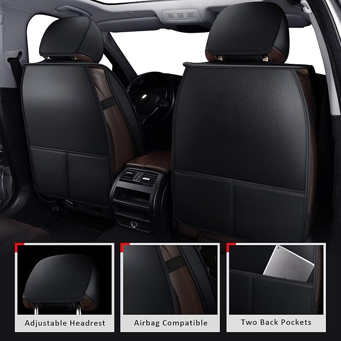 MIROZO Seat Covers for Car,Waterproof Seat Cover Full Set Vehicle Cushion Cover Automotive Seat Protector Breathable Universal Fit for Most Sedan, Truck and SUV for Tacoma Rogue CX5 Chevy
