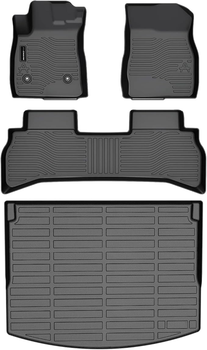 Auxko All Weather Floor Mats Cargo Mat Fit for Chevrolet Chevy Trailblazer FWD 2026 2025 2024 2023 2022 2021 TPE Floor Liner Trunk Mat Trailblazer Accessories All Season Odorless Anti-Slip Black