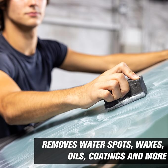 Invisible Glass 91411 3.38-Ounce Glass Stripper Water Spot Remover Kit Eliminates Coatings, Waxes, Oils and More to Polish and Restore Automotive Glass, white (Pack of 2)