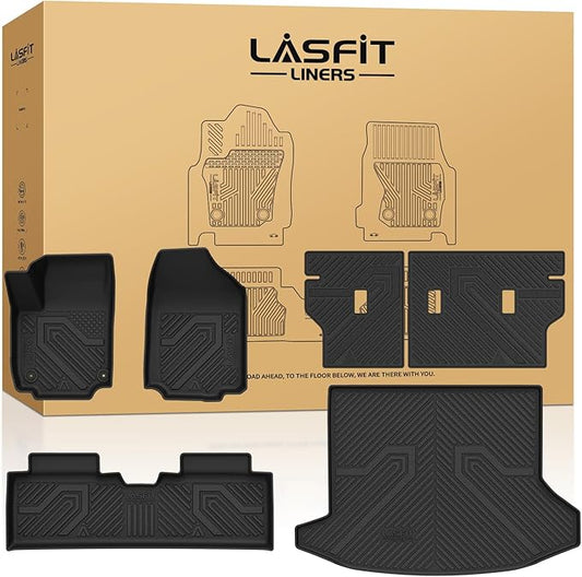 LASFIT Floor Mats & Cargo Liner with Backrest Mat 2025-2026 for Chevrolet Chevy Equinox/GMC Terrain (Not for Equinox EV), All Weather TPE Custom Fit Floor Mats, Car Mats Full Set for Equinox/Terrain