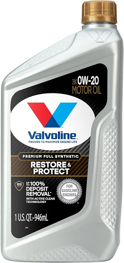Valvoline Restore & Protect Full Synthetic 0W-20 Motor Oil 1 Quart