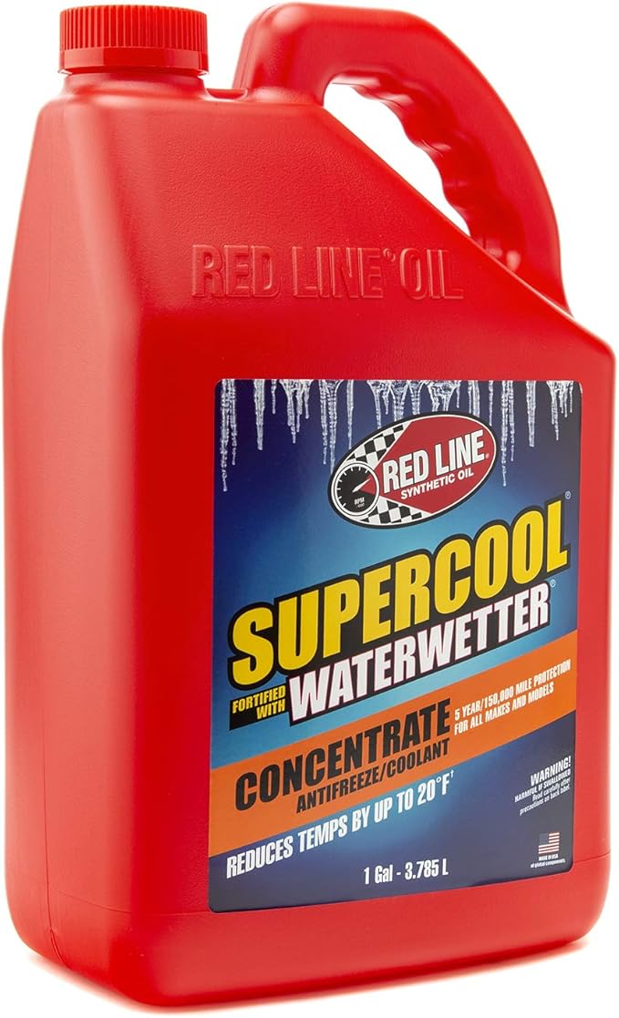 Red Line 81205 Supercool Concentrate Antifreeze/Coolant Fortified with WaterWetter, 1 Gallon (4)