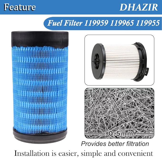 119959 Oil Change PM Kit Compatible With Thermo King S600 TK Precedent Yanmar Engines Fuel Filter Elements Kit Replaces 119959 119965 119955 TK11-9959 TK119959 S700, S600M, C600M 3PACK