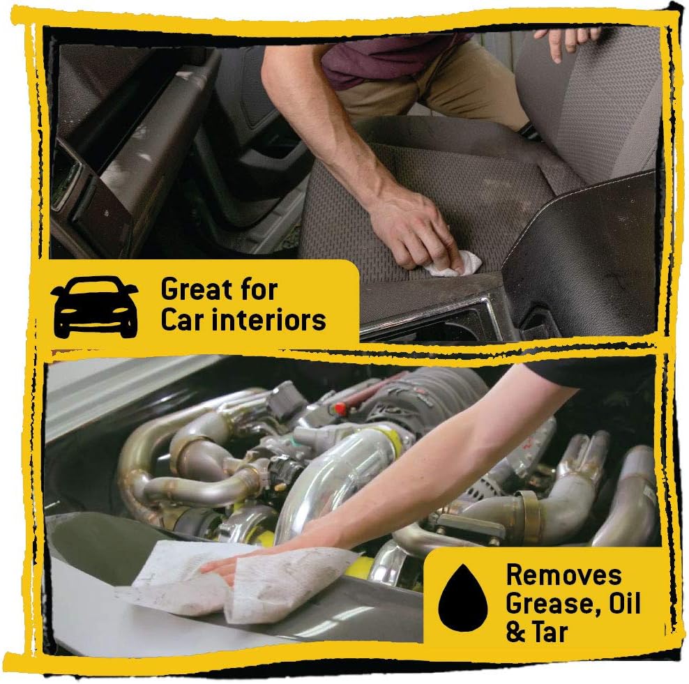 Tub O' Towels Heavy-Duty Cleaning Wipes Refill Pack, Fits 90-Count Canister, Extra-Large 10" x 12" Multi-Surface Wipes for Grease, Grime, and Tough Stains, Convenient Refill for Home, Auto, and More