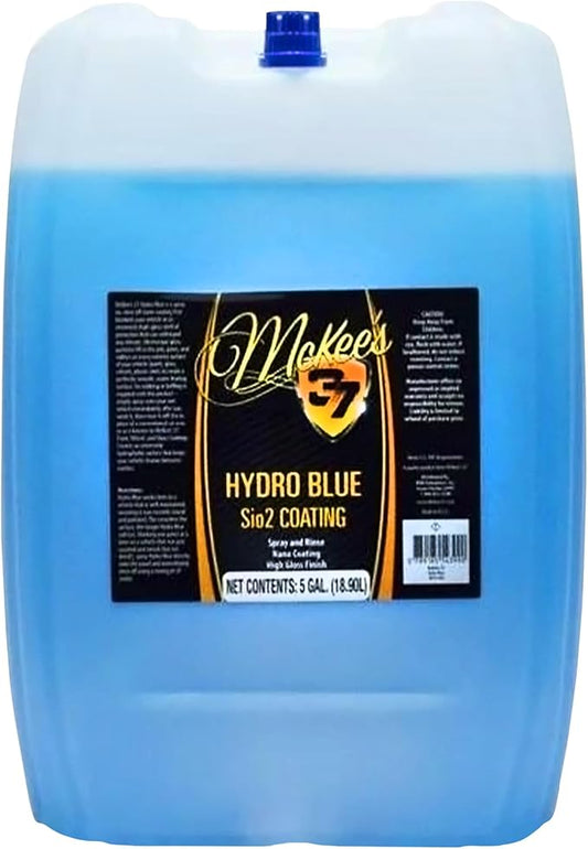 McKee's 37 - Hydro Blue SiO2 Coating | Ceramic Coating for Cars, Easy Protection & Shine Spray for Paint, Glass, Wheels, Chrome & Trim (5 gal)