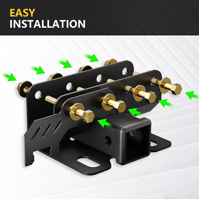 Tow Hitch 2 Inch, for Ford Bronco Tow Hitch Trailer Kit Compatible for 2021-2025 Ford Bronco 2 Door & 4 Door Hitch Receiver with Cover, Rear Bumper Towing Hook Combo (Exclude Bronco Sport)