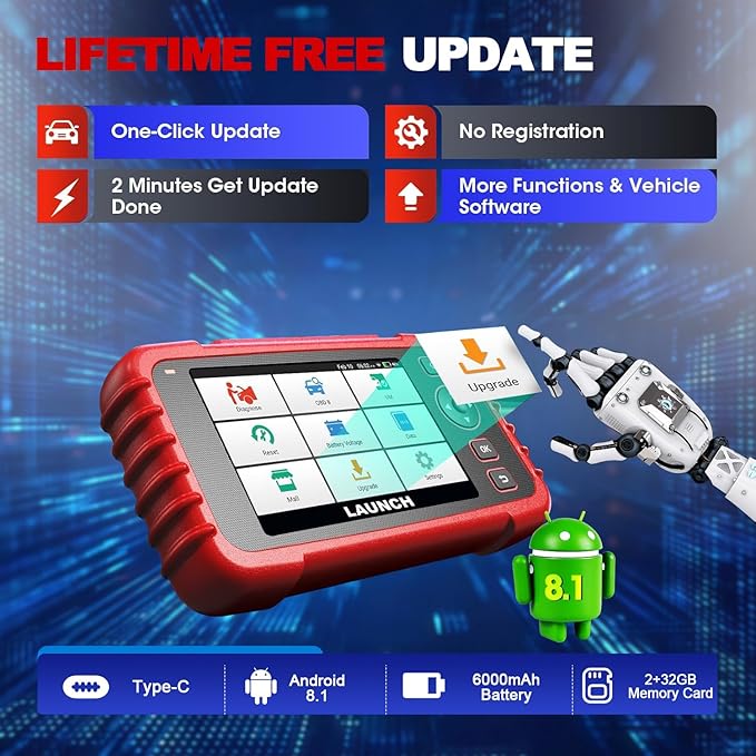 LAUNCH Scanner CRP129i V3.0(Upgrade of CRP123I), OBD2 Scanner Diagnostic Tool with ABS and SRS, ENG, Transmission, FCA AutoAuth Code Reader for Cars and Trucks, Oil, DPF, TPMS Car Scan Tool, Auto VIN