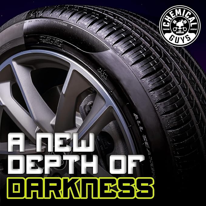 Chemical Guys Galactic Black Wet Look Tire Shine Dressing, for a Whole New Level of Shine and Depth of Black, Safe for Cars, Trucks, Motorcycles, RVs & More, 128 fl oz - TVD118