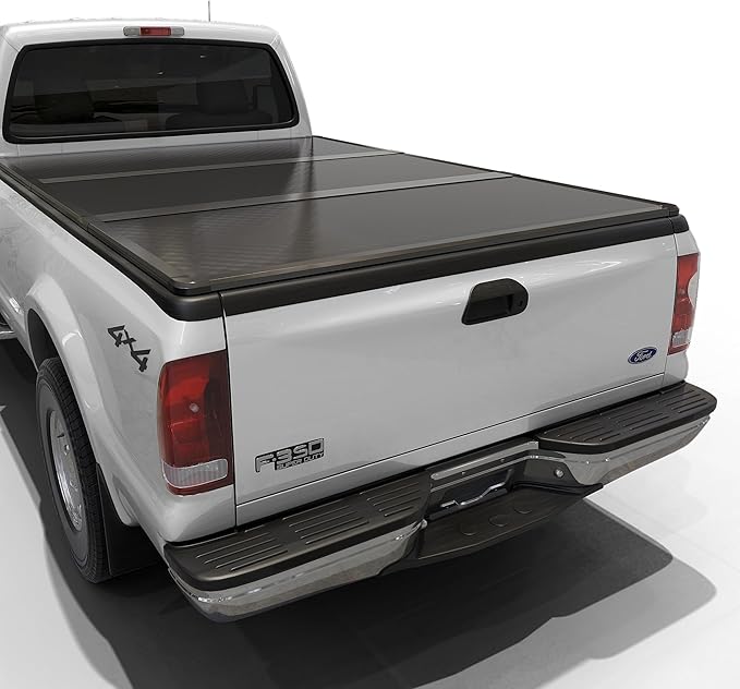 Hard Folding Truck Bed Tonneau Cover|HTF082|Fits 1999-2016 Ford F-250 F-350 Super Duty 8FT Bed (98")