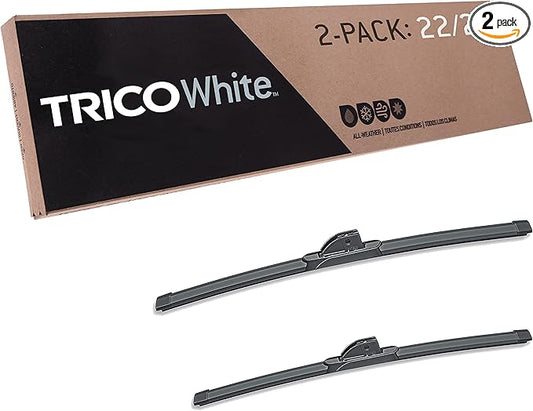 TRICO White 22" + 21" Extreme Weather Premium Winter Automotive Replacement Windshield Wiper Blades (Set of 2), Passenger and Driver Side All-Weather Beam Wiper Blades for Select Vehicle Models