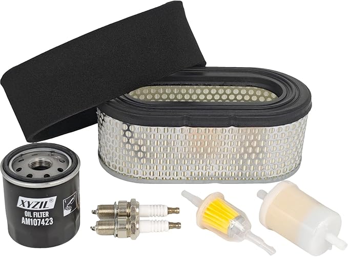 LG257 Tune-Up Maintenance Filter Kit Compatible with John Deere X520 X540 Garden Tractor Compatible with Kawasaki 26HP Engine AM107423 AM116304 MIU10905 MIU10906 M805853 Air Oil Fuel Spark Plug
