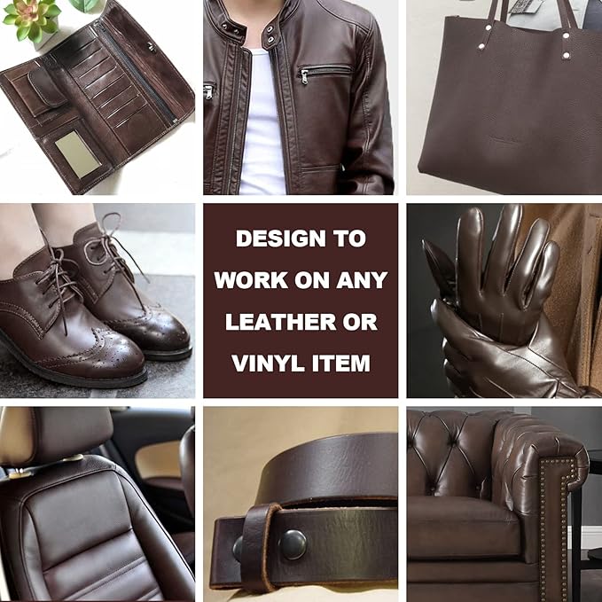 STARTSO WORLD Mink Oil Leather Recoloring Balm & Conditioner Kit - Repairs & Dyes White Leather for Couches, Sofas, Shoes & Vinyl