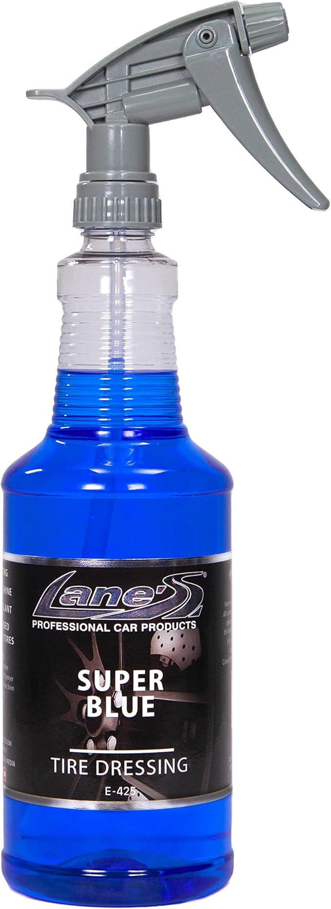 LANE'S Super Blue Tire Dressing Spray | High-Gloss Car Tire Shine Spray | No Sling, No Run, Long Lasting | Protects from Cracks & UV Rays | Non-Greasy Automotive Dressing & Cleaner | 32oz