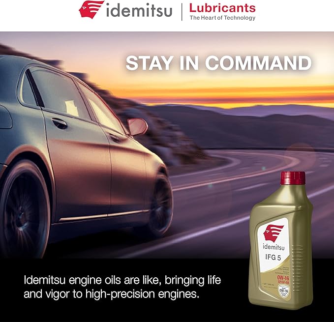 Idemitsu IFG 5 0W-16 Motor Oil Full Synthetic- 1 Quart, Case of 12 | SP/GF-6A Certified Engine Oil for TGDI & PFI Engines | Engineered for Superior Efficiency and Protection