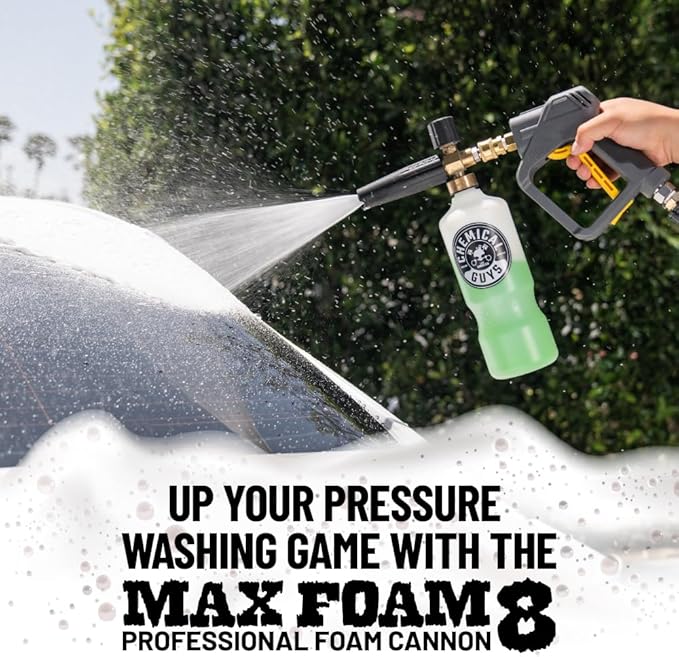 Chemical Guys TORQ Professional Max Foam 8 Cannon and Honeydew Snow Foam Soap Kit - High Foaming Car Wash Cannon with 1 Gallon Concentrated Soap - Safe for Cars, Trucks, SUVs, RVs and More, 128 fl oz