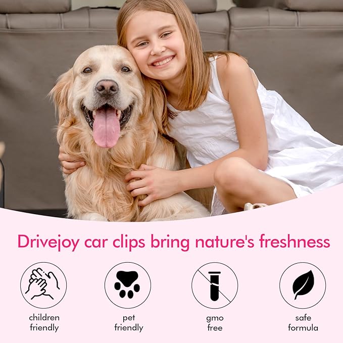 Car Air Freshener Vent Clips, 12 Pack, Peach, Provides Long-Lasting Scent, Up to 360 Days, Car Fresheners