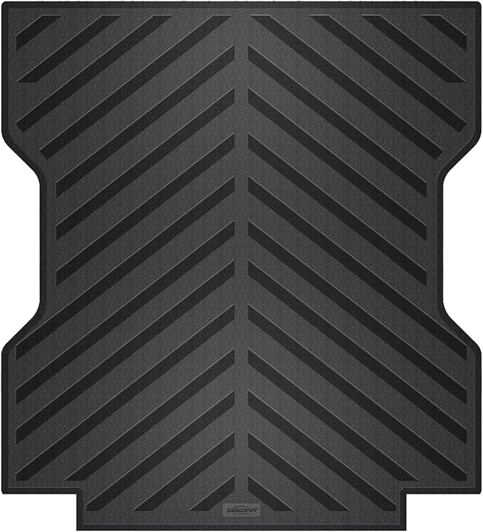 GEEDAR Heavy Duty Rubber Truck Bed Mat for 2024 Toyota Tacoma 6ft Long Bed, Tacoma Accessories, compatiable with Toyota Tacoma Truck Bed Mat Liner, Black