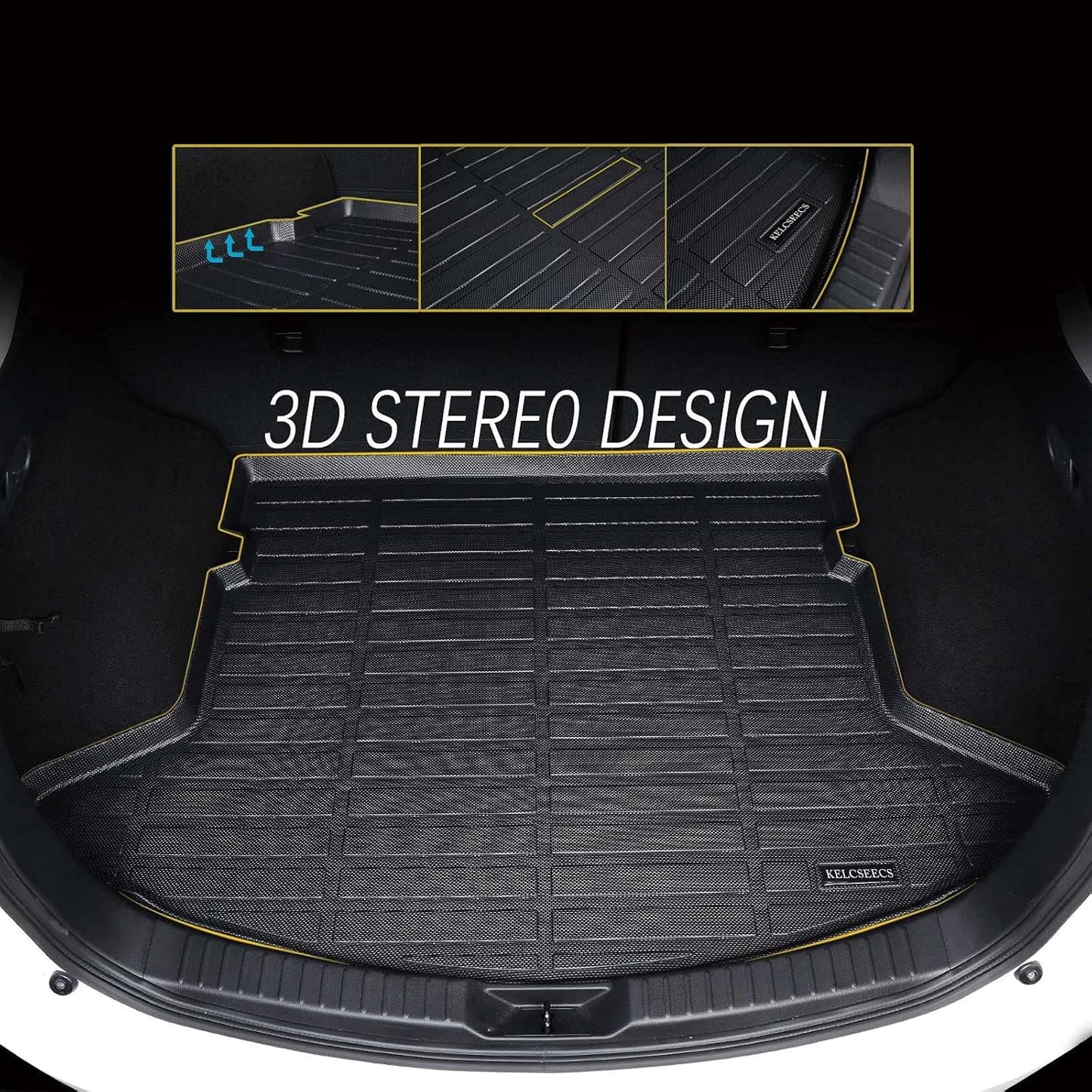 KELCSEECS® Floor Mats & Cargo Liner Custom for Acura RDX 2025 2024 2023 2022 2021 2020 2019,All Weather Protection TPE Floor Liners Front& Rear Row Full Set Acura RDX Accessories Black