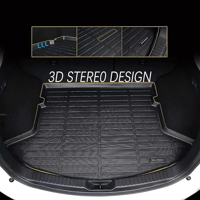 KELCSEECS Floor Mats & Cargo Liner for 2026 2025 2024 2023 2022 Corolla Cross(Fit Hybrid & Gas) FWD All Weather Car Mats Cargo Mat Trunk Mat Corolla Cross Floor Mats Trunk Liner Accessories