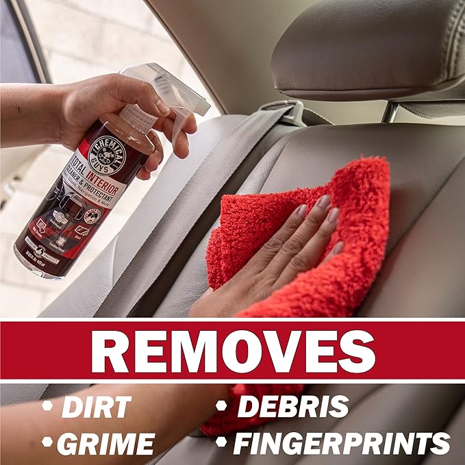 Chemical Guys Total Interior Sprayable Cleaner and Protectant Multi-Scent 3 Pack (Fresh, Black Cherry & New Car), Safe for Cars, Trucks, SUVs, Jeeps, Motorcycles, RVs & More, (3) 16 fl oz Bottles
