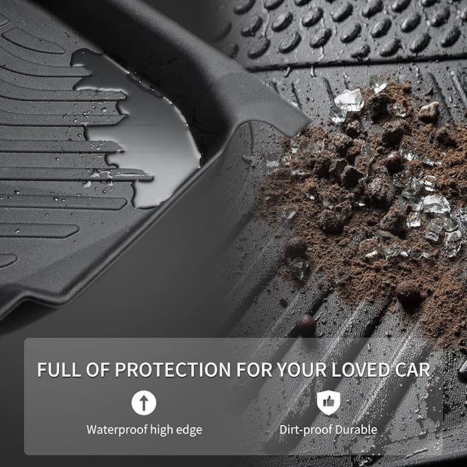 KELCSEECS Floor Mats Custom for 2016-2023 Mazda CX-9 (Only Fit 7 Passenger) Waterproof Car Mats All Weather Mats Guard Automotive Floor Liners Front& Rear& 3rd Row Mazda CX9 Accessories Black