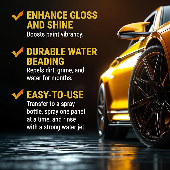 McKee's 37 - Hydro Blue SiO2 Coating | Ceramic Coating for Cars, Easy Protection & Shine Spray for Paint, Glass, Wheels, Chrome & Trim (128 oz)