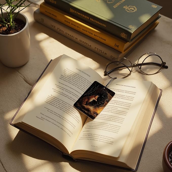 Vintage Dark Floral Fox Car Air Freshener 4 Pcs, Dark Cottagecore Mystical Enchanted Forest Fox Hanging Air Freshener for Cars Closet Drawer Books, Retro Car Accessories for Women