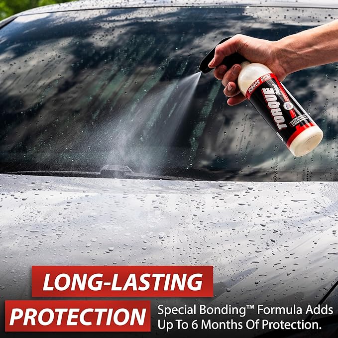 Mirror Shine - Super Gloss Wax & Sealant Hybrid Spray by Torque Detail - Superior Shine w/Professional Detailer Protection - Quickly Applies in Minutes, Each Coat Last Months (16oz (2 Pack))
