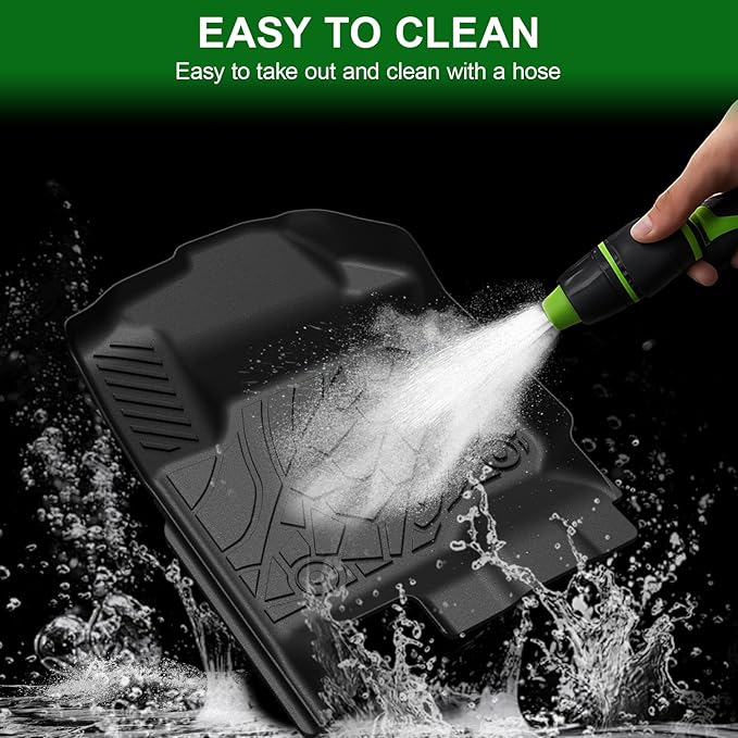 Floor Mats Customized Fit for Ford F250 F350 F450 F550 2017-2025 2026 SuperCrew Cab Bucket Seat with Under Seat Storage, All Weather TPE Car Mats, Door Sill Guards Accessories