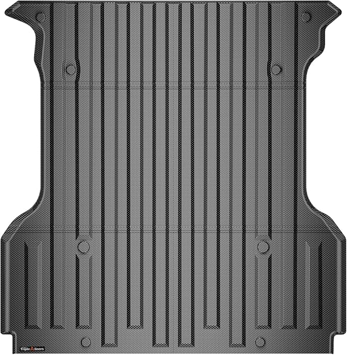 TripleAliners Truck Bed Mat Compatible with 2004-2014 Ford F150 Accessories 5.5FT Vehicle Perfectly Flush All Weather Protection TPE Heavy Duty Pickup Car Bed Cargo Mat