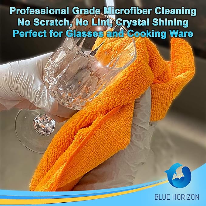 Microfiber Cleaning Cloths - 36 Pack, 16x16 Reusable, Lint-Free, Highly Absorbent Towels for Home, Kitchen, Car Detailing & Windows - Soft, Durable, Washable Cleaning Rags (Mix Color, 16" x 16")