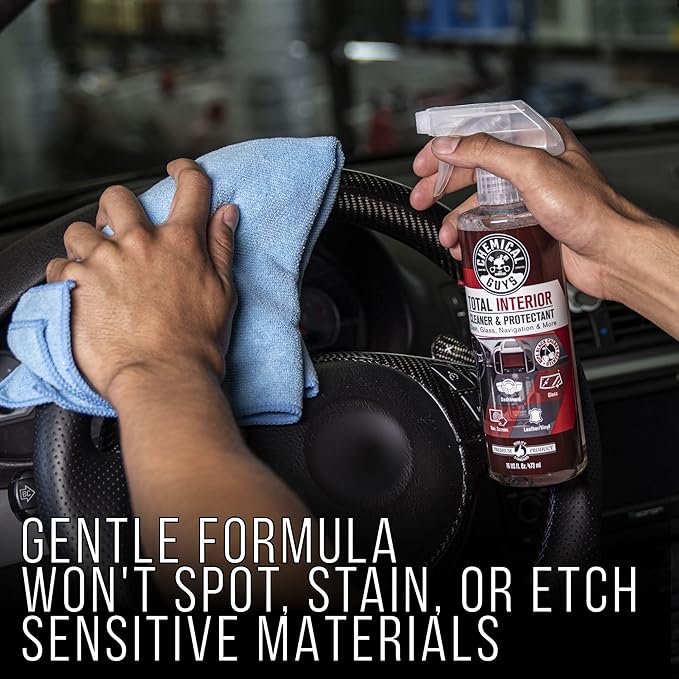 Chemical Guys Total Interior Cleaner and Protectant - Black Cherry Scent, Cleans and Protects Leather, Vinyl, Plastic, Rubber, Glass, and Fabric, Safe for Cars, Trucks, SUVs, RVs, and More - 16 oz