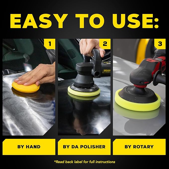 Meguiar's M205 Mirror Glaze Ultra Finishing Polish, Easy-to-Use Formula for Impeccable Shine, Multiple Ways to Apply Mirror Glaze, Removes Defects and Swirls for a High Gloss, 8 Oz Container