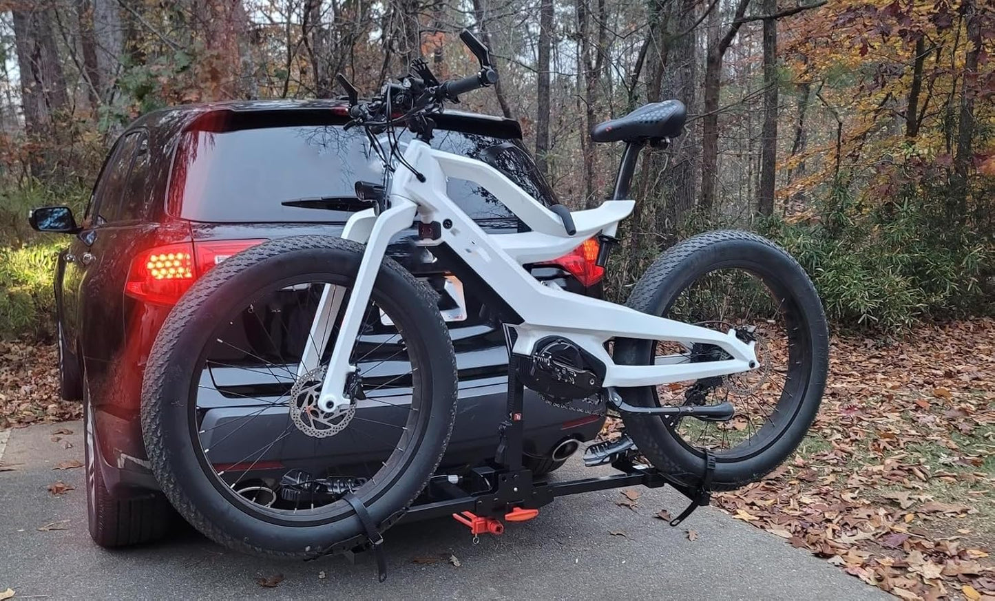 FORWODE Hitch Mount Bike Rack Fits 2 X 80 lbs Bicycle, Platform Bike Rack for Car SUV Truck, Quick Relesed, Foldable Wobble Free, Boat TypeTtire Holder, Locking Hitch, 2 Inch Receiver