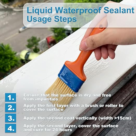 Endhokn Clear Waterproof Sealant - 35 Ounces, Indoor & Outdoor, Bathroom & Roof Coating