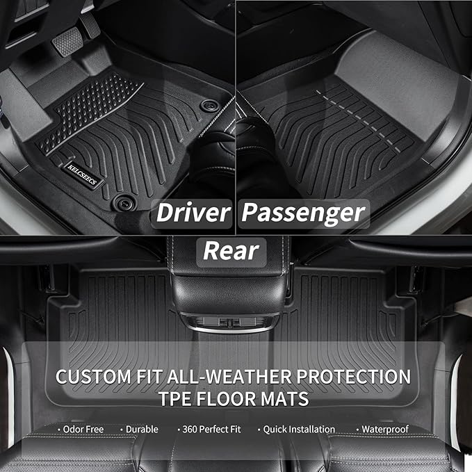 KELCSEECS Floor Mats & Cargo Liner Custom for BMW X3 2018-2024 (Only Fit Models with X3 Spare Tire) Car Mats Automotive Cargo Mat Floor Liners Trunk Mat X3 All Weather Floor Mats Trunk Liner Black