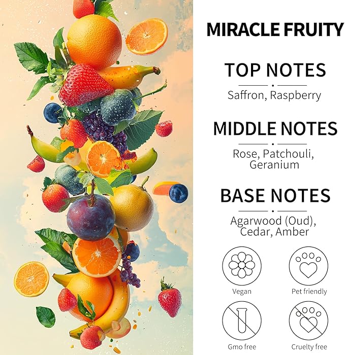 2- Pack Miracle Fruity Car Air Freshener Hanging Long Lasting Car Scent Essential Oil Diffuser Car Perfume Inspired Fragrances for Women by VUTOLLOSA