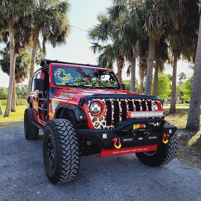 Clix Wipers - Jeep Wrangler & Gladiator (16"/16") Yellow Windshield Wiper Blades (All Wrangler & Gladiator Models), All-Weather Replacement Wipers-Set of 2, Includes Quick Connect Clips (1997-2025)