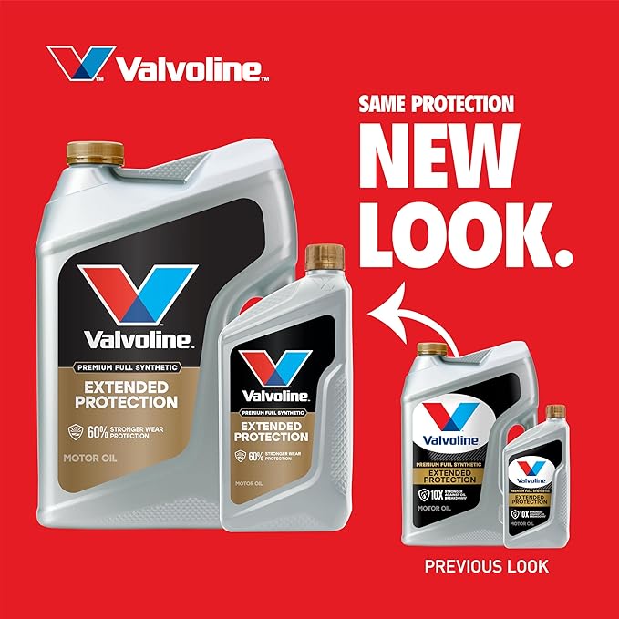 Valvoline Extended Protection Full Synthetic Motor Oil SAE 0W-20 1 QT, Case of 6