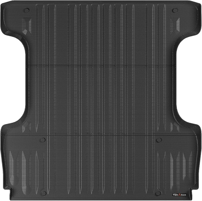 TripleAliners Truck Bed Mat Compatible with 2007-2021 Toyota Tundra Accessories 5.5FT Vehicle Perfectly Flush All Weather Protection TPE Heavy Duty Pickup Car Bed Cargo Mat