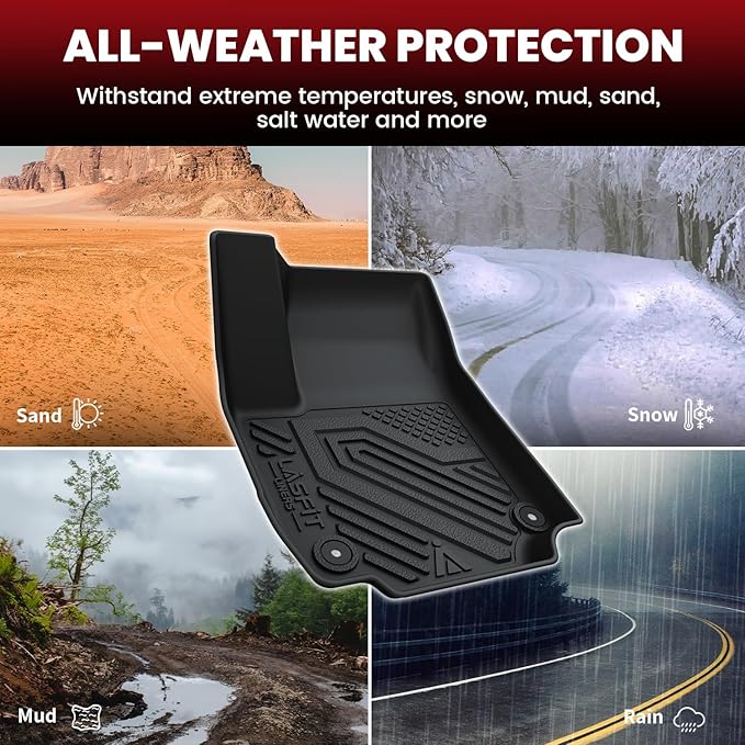 LASFIT Floor Mats & Cargo Liner with Backrest Mat 2025-2026 for Chevrolet Chevy Equinox/GMC Terrain (Not for Equinox EV), All Weather TPE Custom Fit Floor Mats, Car Mats Full Set for Equinox/Terrain