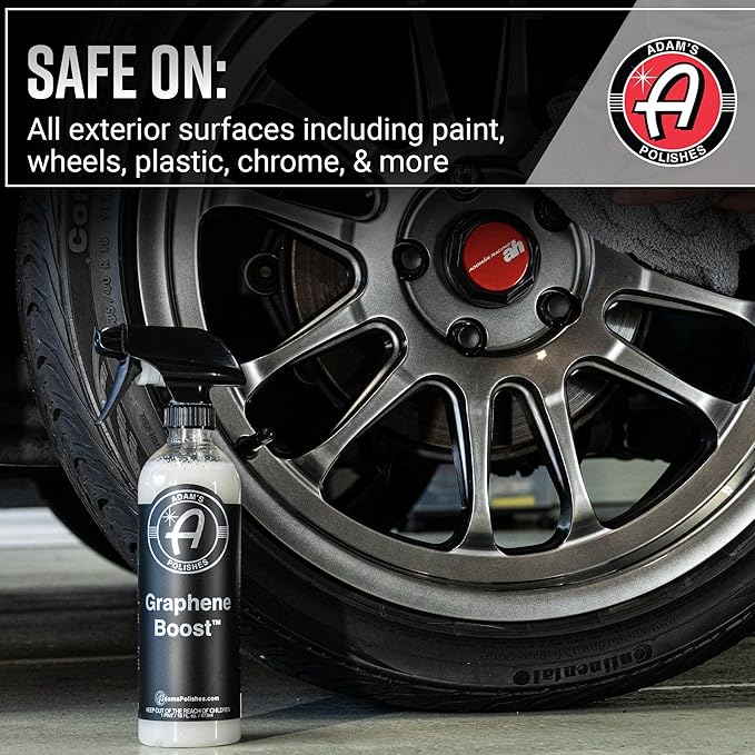 Adam's Graphene Boost - Graphene Ceramic Coating Spray For Car Detailing | Adds Protection & Extends The Life Of Top Coat Ceramics | Maintenance Spray On Wipe Off | Car Boat RV Motorcycle