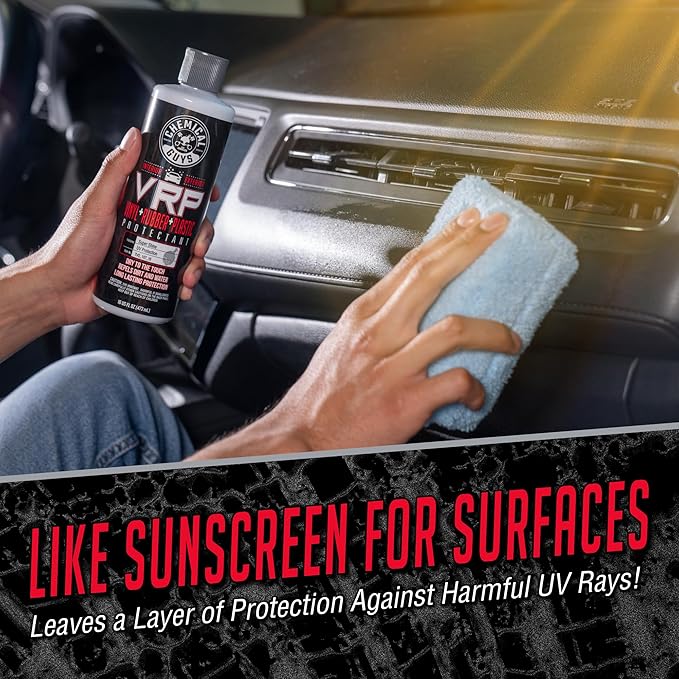 Chemical Guys VRP Vinyl, Rubber, and Plastic Dressing - Non-Greasy, Dry-to-the-Touch Shine for Tires, Trim, and More, Safe for Cars, Trucks, SUVs, RVs, and More - 16 oz