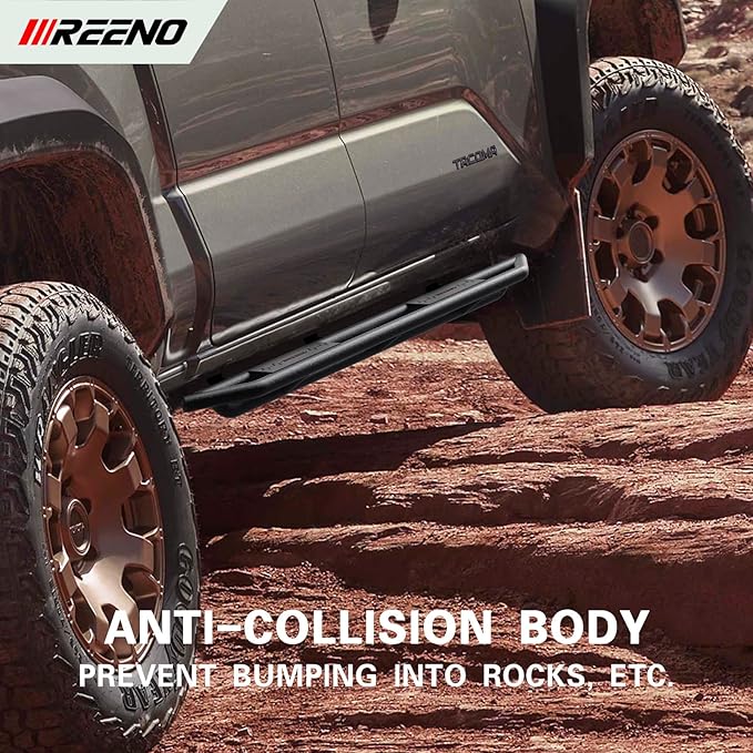 Heavy Duty Metal Running Boards Side Steps Nerf Bars Compatible with 2024 2025 Toyota Tacoma Double Cab with 4 Full Size Doors(4th Generation)