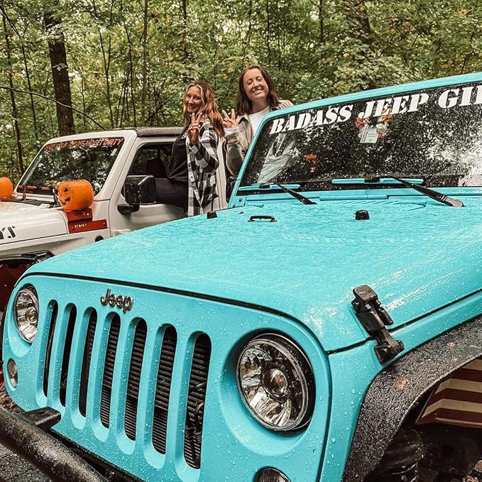 Clix Wipers - Jeep Wrangler & Gladiator (16"/16") Teal Windshield Wiper Blades (All Wrangler & Gladiator Models), All-Weather Replacement Wipers-Set of 2, Includes Quick Connect Clips (1997-2025)