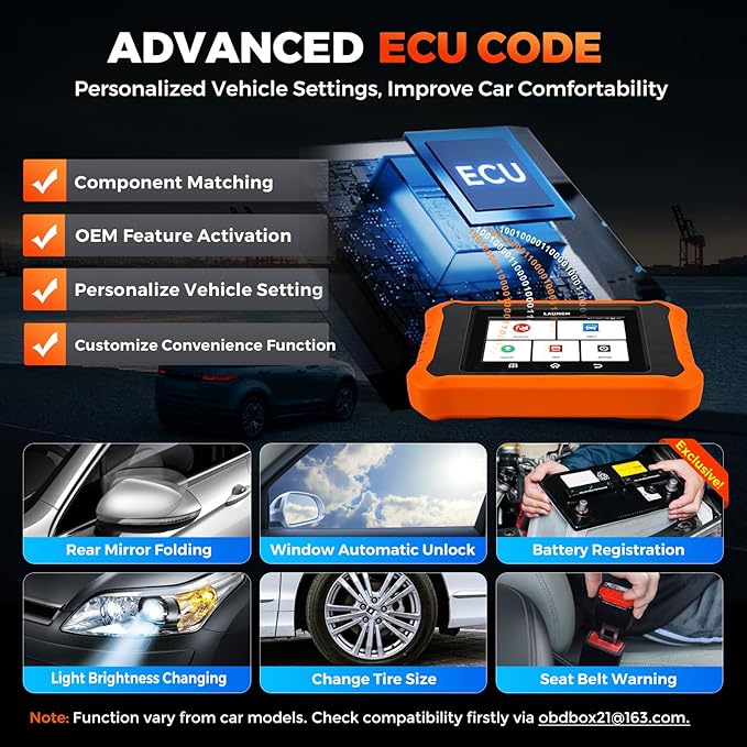 LAUNCH Creader Elite V2.0 for BMW OBD2 Scanner, Full System Diagnostic Bi-Directional Scan Tool, ECU Code, All Services, Active Tests, Battery Registration Tool for BMW Mini RR, Lifetime Free Update