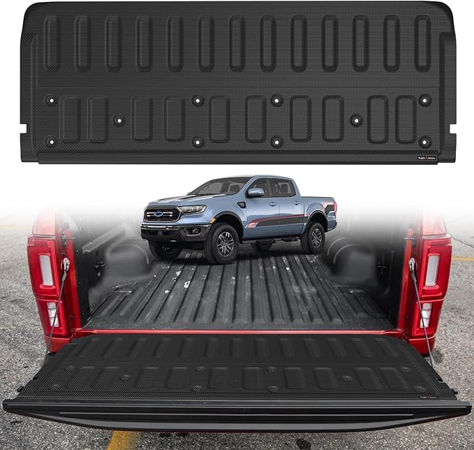 TripleAliners Tailgate Mat Compatible with Ford Ranger 2019-2023 Accessories Truck Tailgate Liner Bed Cover All-Weather Protector Cargo Cover Custom Fit for 2019-2023 Ranger