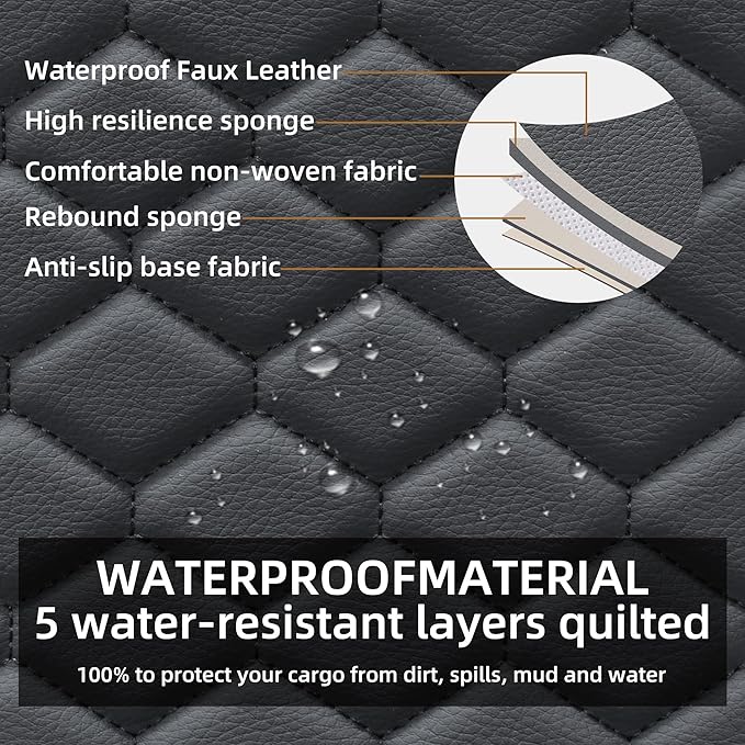 Elantrip 2PCs Front Car Seat Covers Leather MAGA Seat Protector Universal fit for Most Cars SUVs and Trucks Water Proof Seat Protector Black & Red