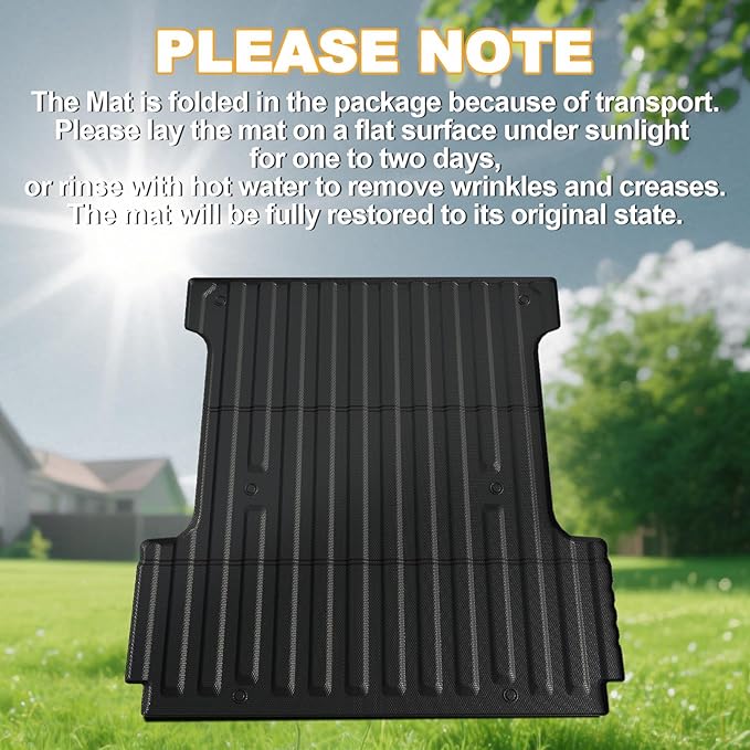 Truck Bed Mat for Ford F150 2015-2025, All Weather Trunk Bed Liner for 2025 Ford F-150 Accessories, 5.5FT 67.1'' TPE Cargo Liner Truck Mat (Not Fit 6.5FT/8FT Bed)